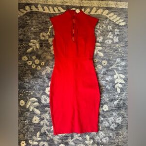 Privately Privileged Elegant Red Mini Dress